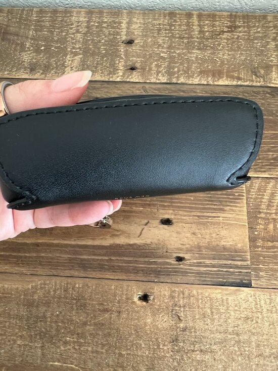 Kate Spade Coin Purse Key Charm Cat Black Leather - Picture 3 of 6